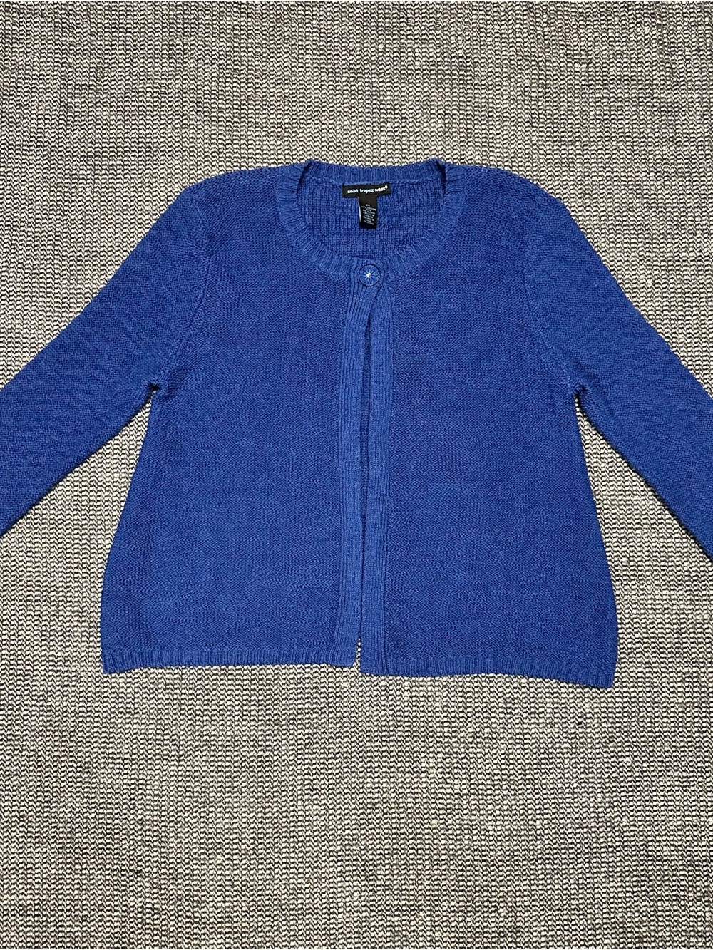 Saint Tropez West Cobalt Blue Single-Button Cardigan